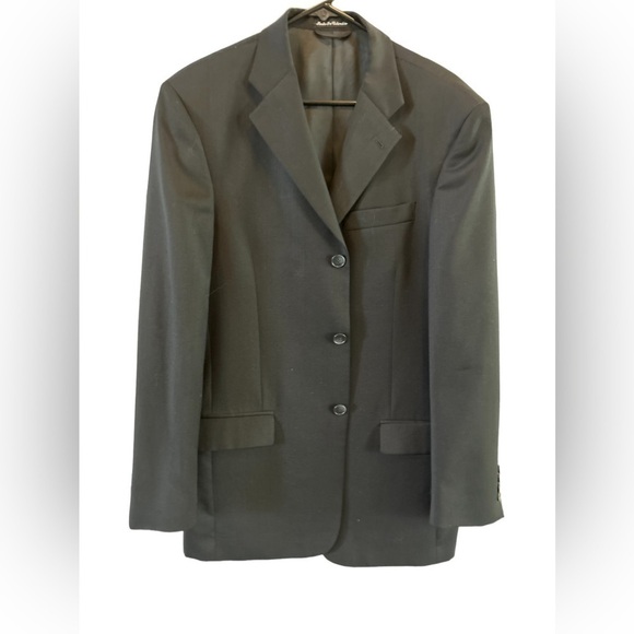 Pierre Cardin Men  Suit Blazer Three Button black Size‎ 40L - Picture 1 of 11